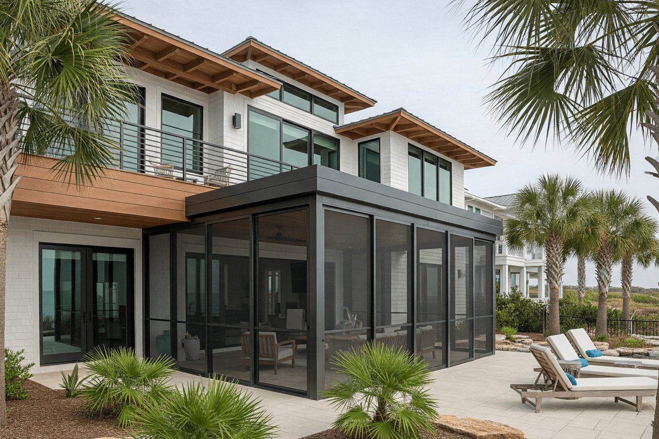 Screen room installation